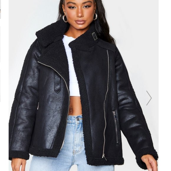 pretty little thing aviator jacket